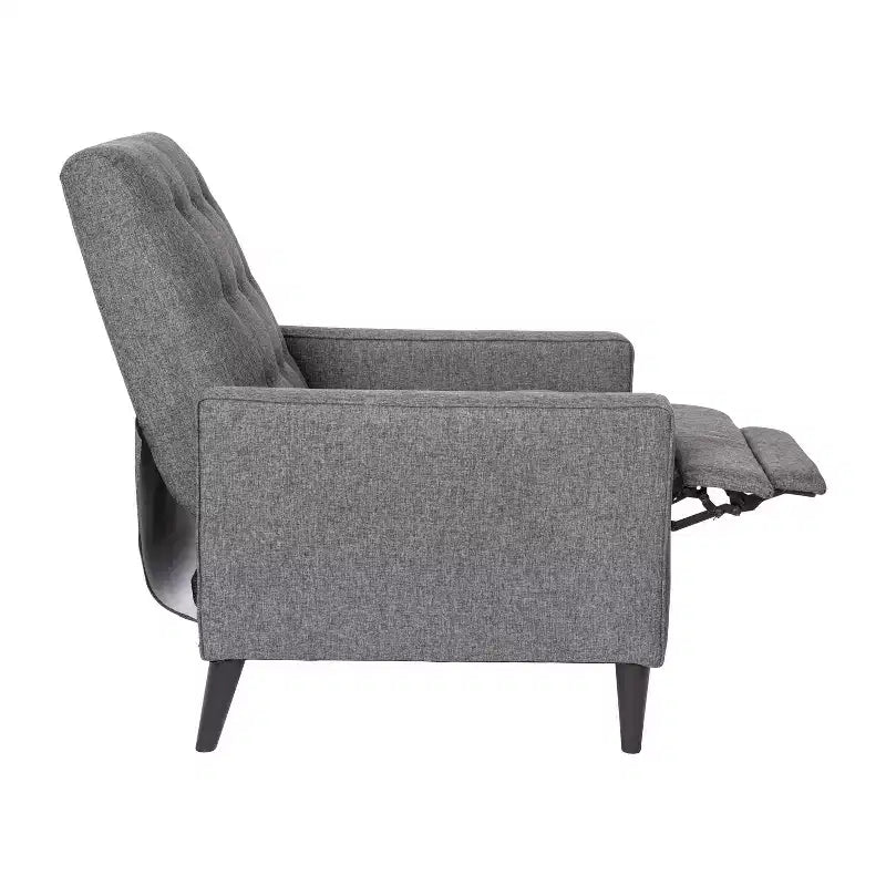 Poltrona reclinabile Darcy Merrick Lane, design moderno di metà secolo, imbottitura trapuntata, schienale ergonomico a spinta, per soggiorno
