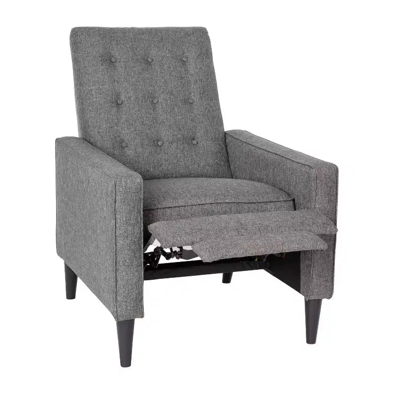 Poltrona reclinabile Darcy Merrick Lane, design moderno di metà secolo, imbottitura trapuntata, schienale ergonomico a spinta, per soggiorno