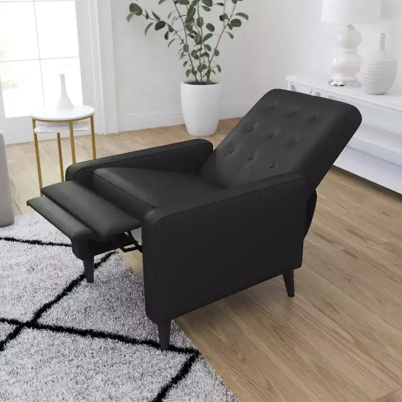 Poltrona reclinabile Darcy Merrick Lane, design moderno di metà secolo, imbottitura trapuntata, schienale ergonomico a spinta, per soggiorno