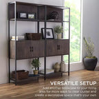 Best Choice Products Scaffale portaoggetti per soggiorno, corridoio con armadietto chiuso, design rialzato