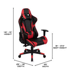 Postazione da Gaming BlackArc Delta: Sedia reclinabile con supporto lombare e poggiatesta; Scrivania con gancio per cuffie/portabicchieri staccabile e supporto per monitor