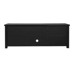 Mobile TV Emma e Oliver per TV fino a 80" - Consolle multimediale da 65" con classiche ante interamente in vetro e 3 ripiani regolabili