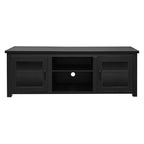 Mobile TV Emma e Oliver per TV fino a 80" - Consolle multimediale da 65" con classiche ante interamente in vetro e 3 ripiani regolabili