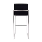 Set di 2 sgabelli da bar Fuji con schienale alto in acciaio inossidabile/velluto - LumiSource