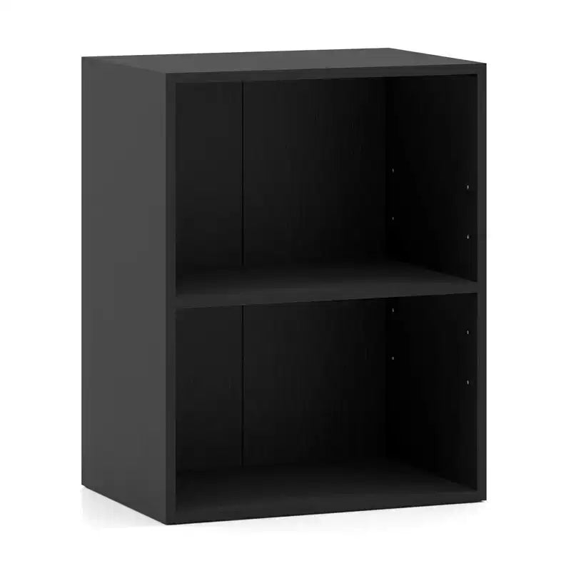 Costway Libreria a 2 Scomparti con Ripiano Regolabile a 2 Livelli, Scaffale Moderno a Giorno Indipendente