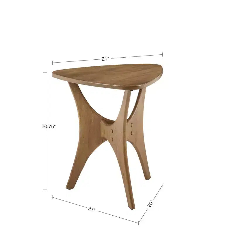 Tavolino Blaze triangolare in legno