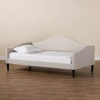 Divano letto Twin Milligan imbottito e in legno - Baxton Studio