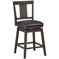 Costway 1PC\2PCS\3PCS\4PCS Swivel Bar Stool 24 inch Upholstered Counter Height Bar Chair w/Rubber Wood Legs