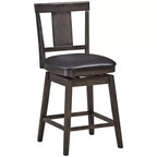 Costway 1PC\2PCS\3PCS\4PCS Swivel Bar Stool 24 inch Upholstered Counter Height Bar Chair w/Rubber Wood Legs