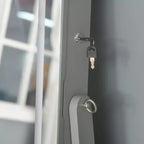 HOMCOM Armadio Portagioie con Specchio a Figura Intera e Luci LED, Organizer Gioielli con 4 Angoli Regolabili e Chiave