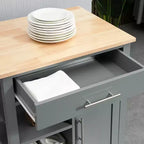 HOMCOM Carrello da Cucina Compatto con Ruote, Carrello Multiuso con Ripiano e Cassetto per Sala da Pranzo