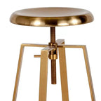 Sgabello da bar in stile industriale Merrick Lane con sedile girevole regolabile in altezza