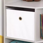 HOMCOM Mobile da Armadio per Bambini in Legno, Angolare Autoportante, Cassetti Contenitori per Giocattoli Vestiti Libri, Comò, Libreria per Bambini, Mensola Espositiva, Guardaroba per Camera da Letto con Dispositivo Antiribaltamento, Cassetti