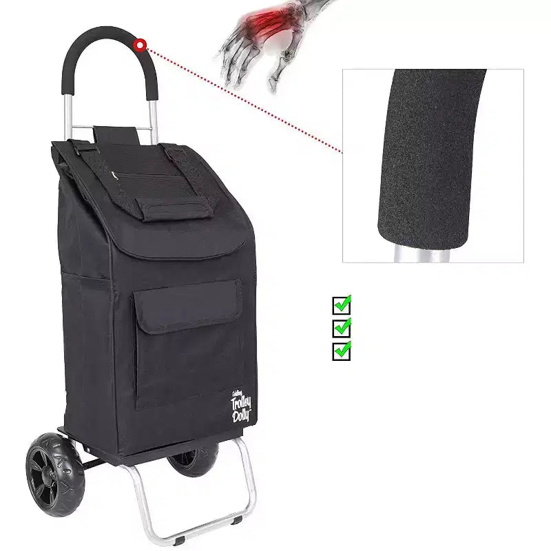 dbest products Trolley Dolly Carrello della spesa pieghevole con ruote, borsa rimovibile, carrello a mano personale con ruote