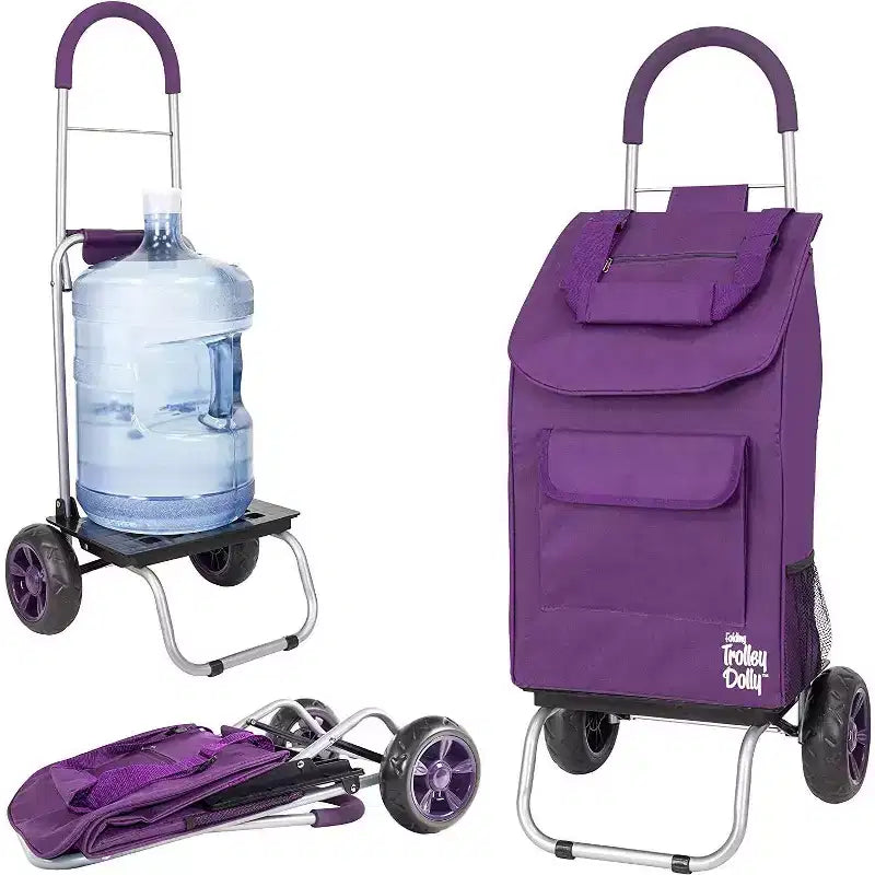 dbest products Trolley Dolly Carrello della spesa pieghevole con ruote, borsa rimovibile, carrello a mano personale con ruote