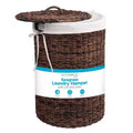 BirdRock Home Abaca Laundry Hamper with Liner - Espresso