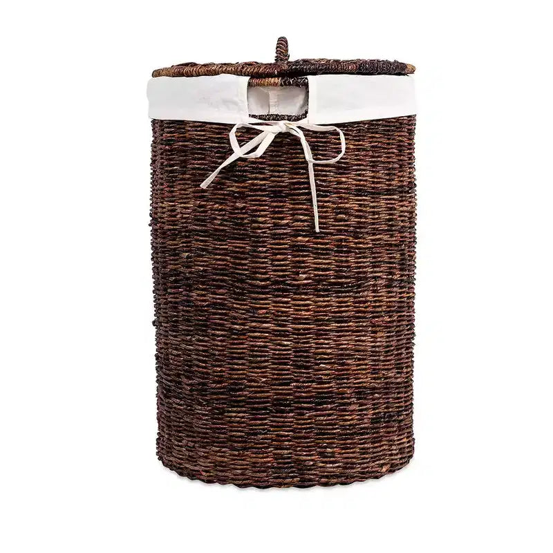 Cesta portabiancheria BirdRock Home Abaca con fodera - Espresso