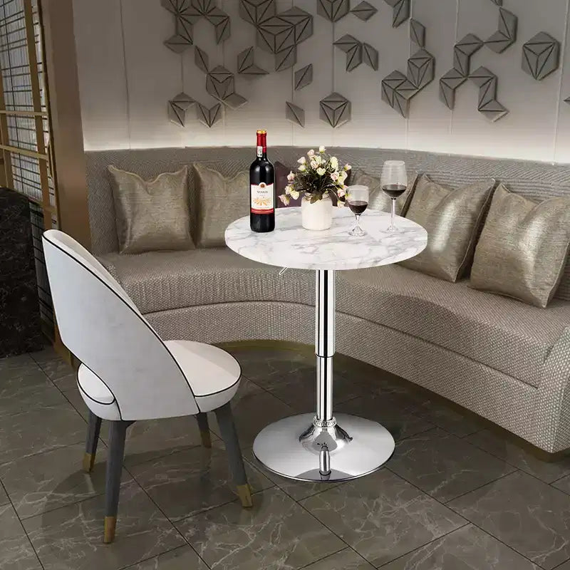 Costway Tavolo da bistrot rotondo regolabile in altezza con girevole a 360 gradi