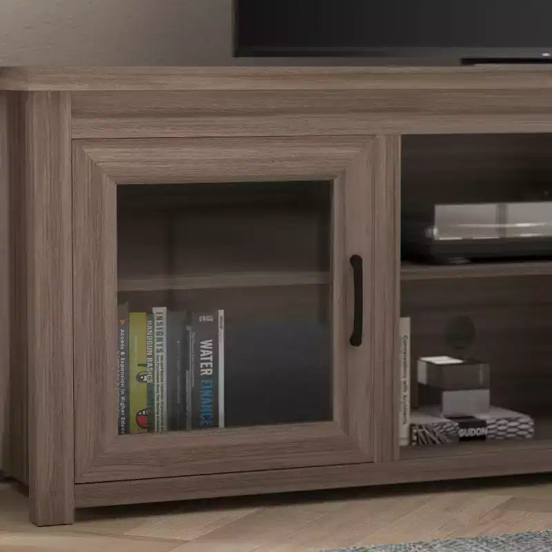 Merrick Lane Mobile TV Tradizionale con Anta in Vetro da 65" per TV fino a 80"