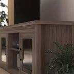 Merrick Lane Mobile TV Tradizionale con Anta in Vetro da 65" per TV fino a 80"