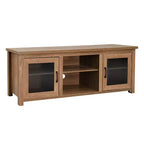 Merrick Lane Traditional Full Glass Door 65 TV Stand for up to 80 TVs