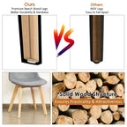 Costway Set di 4 Sedie Laterali Moderne da Pranzo con Gambe in Legno Mobili per la Casa Grigie