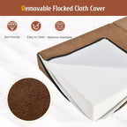 Costway Sedia Tri-Fold Pieghevole Sdraio Lettino Convertibile Divano Letto Dormitorio Marrone