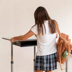Scrivania Mobile 3S ECR4Kids a Giorno, per sedersi, stare in piedi e contenere, Regolabile, Arredamento per Aula, Grigio