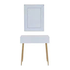 Set di 2 Tavoli Consolle in Legno Stile Contemporaneo con Specchio - Olivia & May