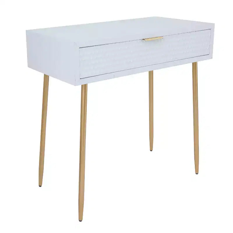Set di 2 Tavoli Consolle in Legno Stile Contemporaneo con Specchio - Olivia & May