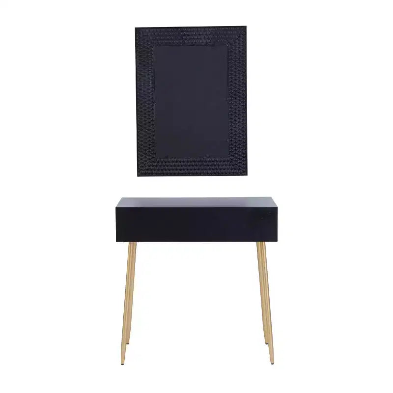Set di 2 Tavoli Consolle in Legno Stile Contemporaneo con Specchio - Olivia & May