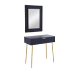 Set di 2 Tavoli Consolle in Legno Stile Contemporaneo con Specchio - Olivia & May