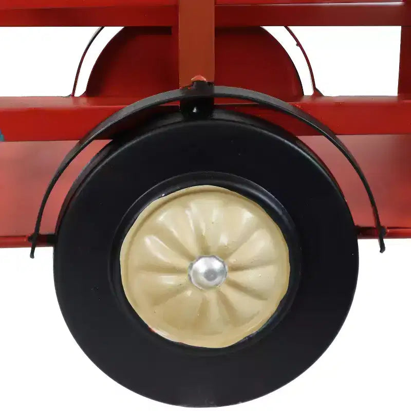 Sunnydaze Portabottiglie Metallo Rustico a Forma di Camion - Rosso