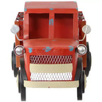 Sunnydaze Portabottiglie Metallo Rustico a Forma di Camion - Rosso