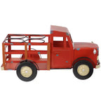 Sunnydaze Portabottiglie Metallo Rustico a Forma di Camion - Rosso