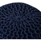 BirdRock Home Pouf Rotondo Poggiapiedi Ottomano - Blu Navy