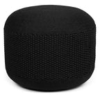 BirdRock Home Woven Knitted Indoor or Outdoor Pouf - Black