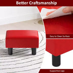 Costway Sgabello Moderno con Contenitore Poggiapiedi con Spazio Nascosto in Pelle PU
