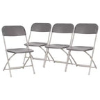 Flash Furniture Hercules Big and Tall Commercial Folding Chair - Sedia Pieghevole Commerciale Extra Large Capacità 295 kg - Plastica Resistente - Confezione da 4