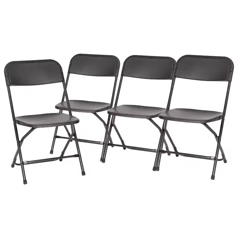 Flash Furniture Hercules Big and Tall Commercial Folding Chair - Sedia Pieghevole Commerciale Extra Large Capacità 295 kg - Plastica Resistente - Confezione da 4