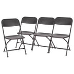 Flash Furniture Hercules Big and Tall Commercial Folding Chair - Sedia Pieghevole Commerciale Extra Large Capacità 295 kg - Plastica Resistente - Confezione da 4