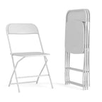 Flash Furniture Hercules Big and Tall Commercial Folding Chair - Extra Wide 650LB. Capacity - Durable Plastic - 4-Pack