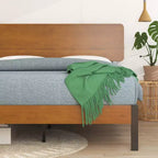 Struttura letto a piattaforma in metallo Olivia Marrone - ZINUS