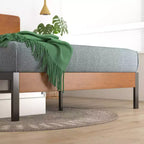 Struttura letto a piattaforma in metallo Olivia Marrone - ZINUS