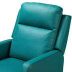 Set di 2 Poltrone reclinabili e girevoli in legno Ofelia con schienale imbottito per camera da letto e soggiorno ART OF LIVING DESIGNS-TEAL