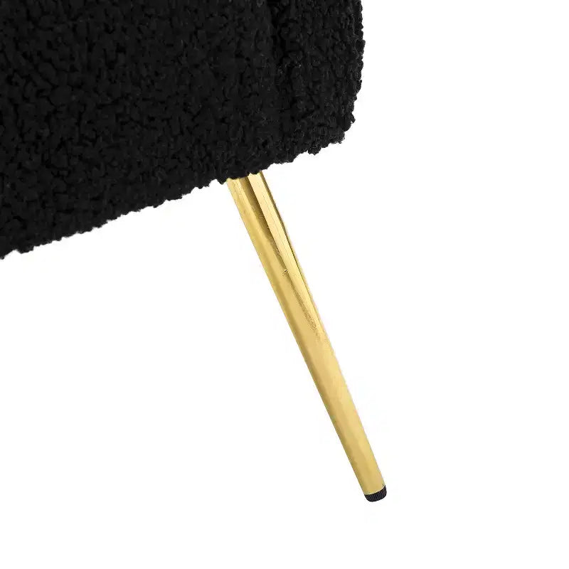 Poltrona singola in legno imbottita in poliestere Vicenza con gambe in metallo per camera da letto e soggiorno | Karat Home