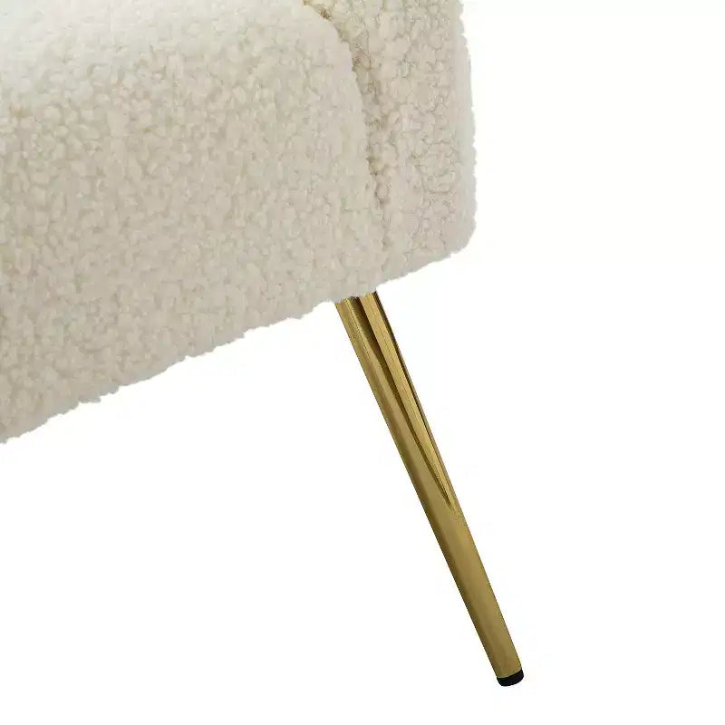 Poltrona singola in legno imbottita in poliestere Vicenza con gambe in metallo per camera da letto e soggiorno | Karat Home