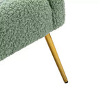Poltrona singola in legno imbottita in poliestere Vicenza con gambe in metallo per camera da letto e soggiorno | Karat Home