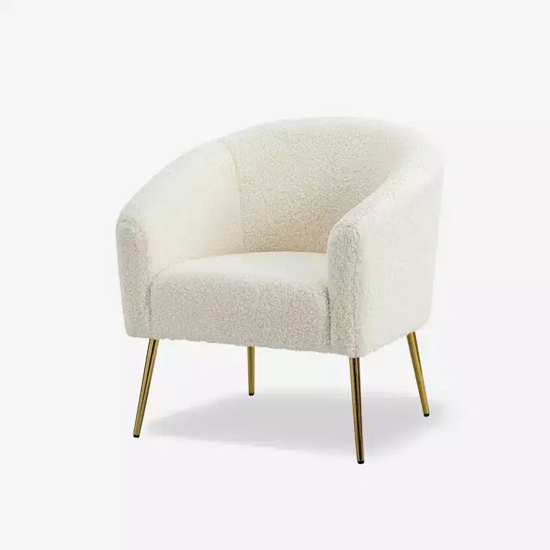 Poltrona singola in legno imbottita in poliestere Vicenza con gambe in metallo per camera da letto e soggiorno | Karat Home
