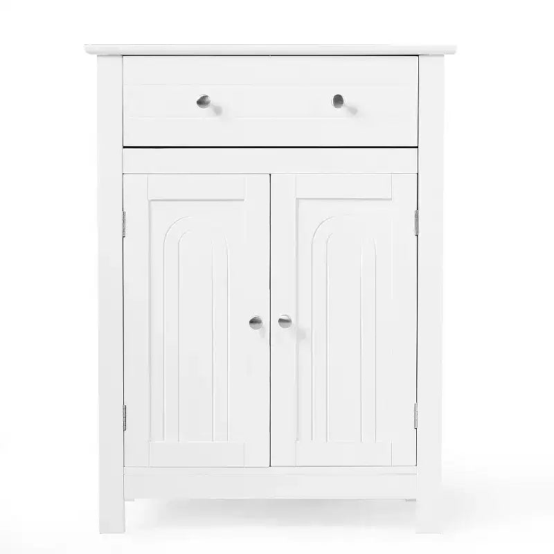 Costway Bathroom Storage Cabinet Free Standing Large Drawer W/Adjustable Shelf White